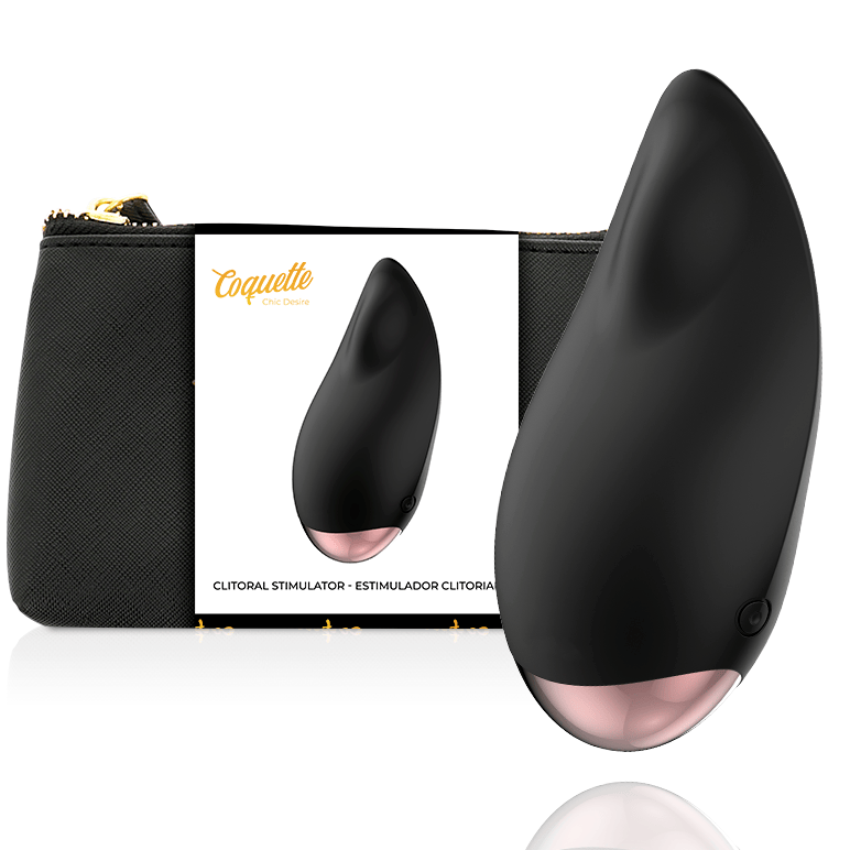 Vibrator Chic Desire Klitoralstimulator Luxus Schwarz-Gold Ø 5,9 cm