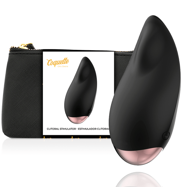 Vibrator Chic Desire Klitoralstimulator Luxus Schwarz-Gold Ø 5,9 cm