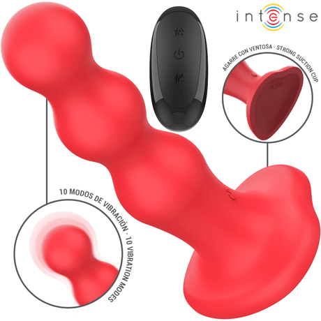 Vibrator Cody mit Saugnäpfen Rote Fernbedienung