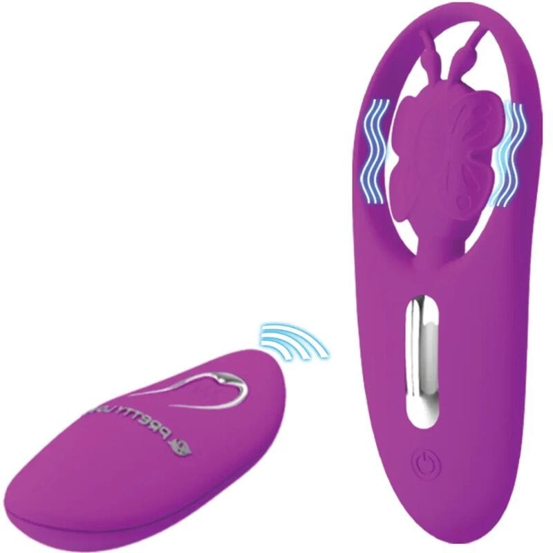 Vibrator Dancing Butterfly Stimulator für Höschen mit Fernbedienung Flieder 10,8 x 4 cm