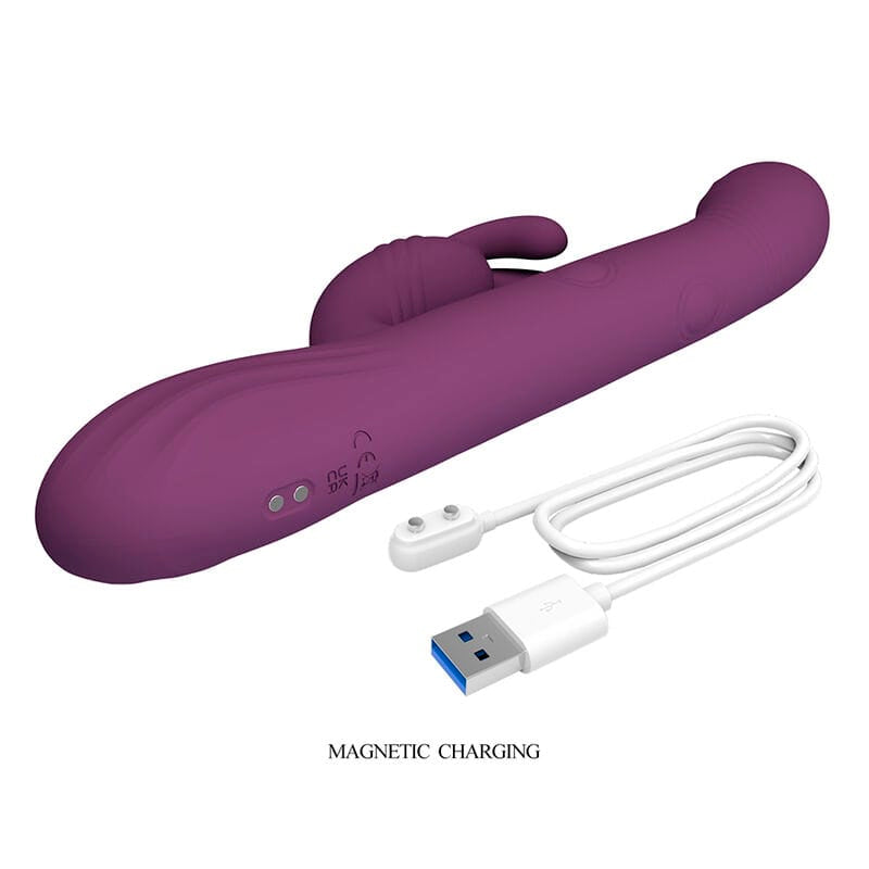 Vibrator Dee Rabbit oszillierend und klopfend Lila – Ansicht 5