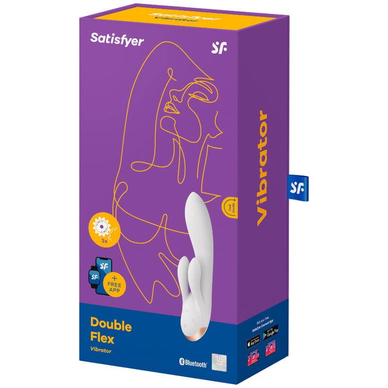 Vibrator Double Flex App Weiß – Ansicht 4