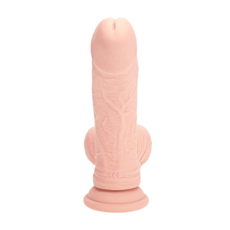 Vibrator Dual Density Flüssigsilikon gebogen mit Akku Hautfarbe 12,7 x Ø 4,1 cm – Ansicht 5