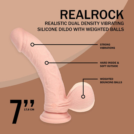 Vibrator Dual Density Flüssigsilikon gebogen mit Akku Hautfarbe 15,3 x Ø 4,1 cm – Ansicht 7