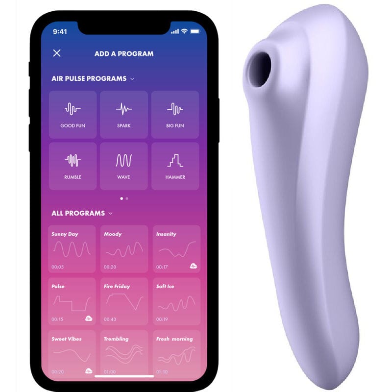 Vibrator Dual Pleasure Air Pulse Mauve Lila