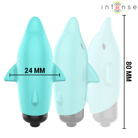 Vibrator Echo Vibrierendes Bullet Delphin Blau 4,7 x 4,7 cm