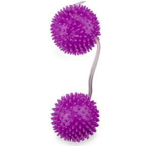Vibrator mit strukturierten Kugeln Lila Ø 3,6 cm