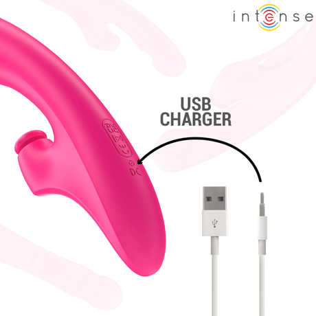 Vibrator Emi Multifunktion 3 in 1 10 Vibrationen Rosa 13,5 cm