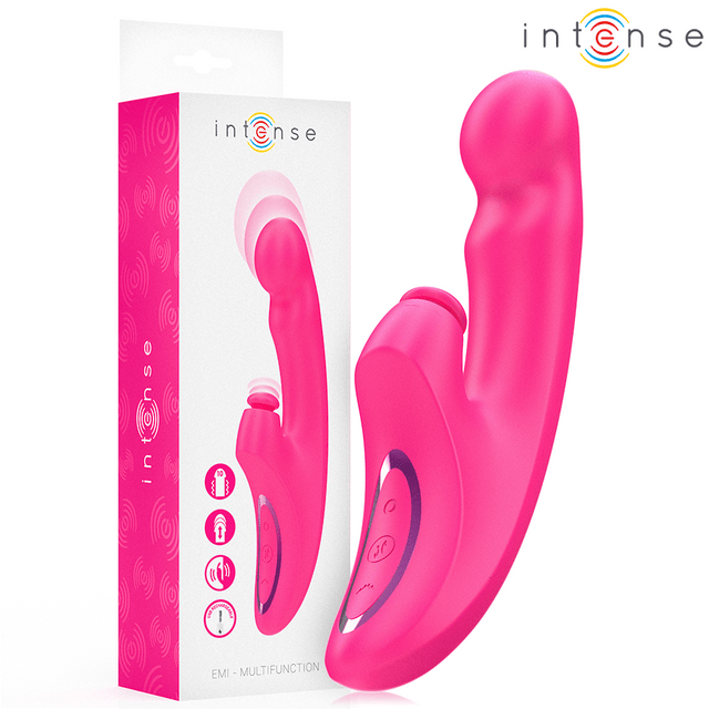 Vibrator Emi Multifunktion 3 in 1 10 Vibrationen Rosa 13,5 cm