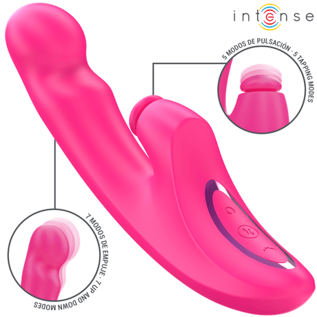 Vibrator Emi Multifunktion 3 in 1 10 Vibrationen Rosa 13,5 cm