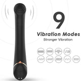 Vibrator Faltkopf Silikon Schwarz