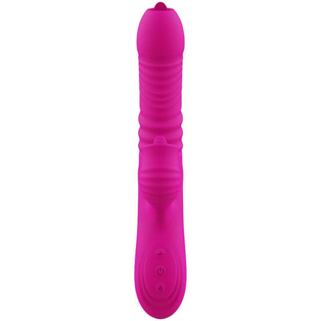 Vibrator Fanny Multifunktions-Doppelzungenvibrator Fuchsia Wärmeeffekt