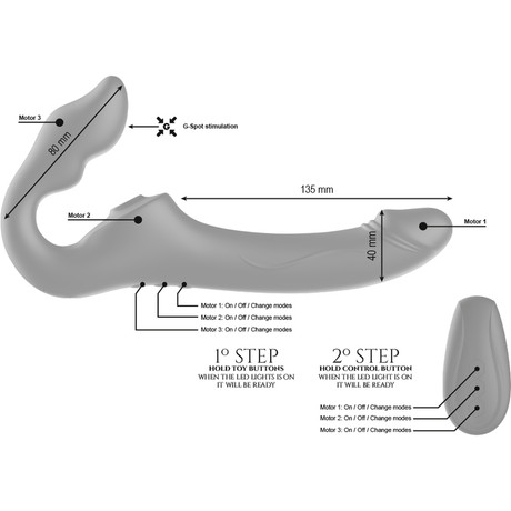 Vibrator Fernbedienung Riemenloser 3 Motoren 1000 Kombinationen.