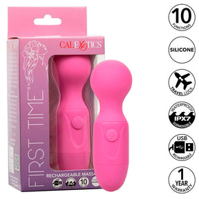 Vibrator First Time Wiederaufladbarer 10 Vibrationen Rosa 50 x 4,5 cm