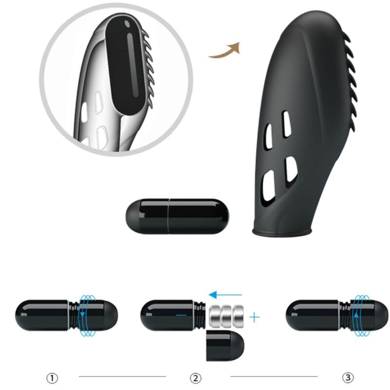 Vibrator Gilo Silikon-Fingervibrator Schwarz