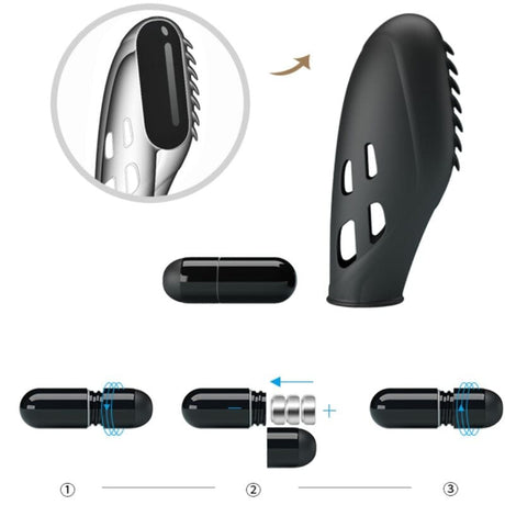 Vibrator Gilo Silikon-Fingervibrator Schwarz