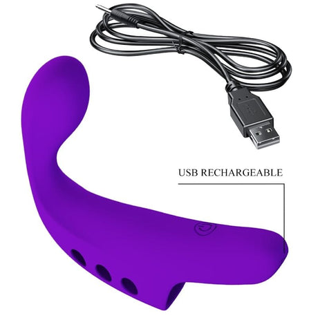 Vibrator Gorgon Purple Wiederaufladbarer Fingervibrator Blau