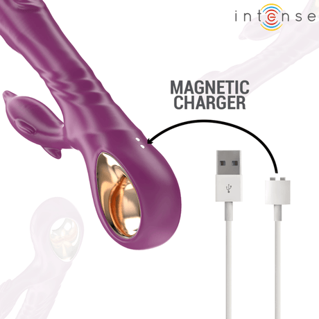 Vibrator Halle Multifunktionsvibrator mit Delfin-Stimulierender Zunge Lila