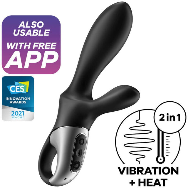 Vibrator Heat Climax+ Anal App Schwarz