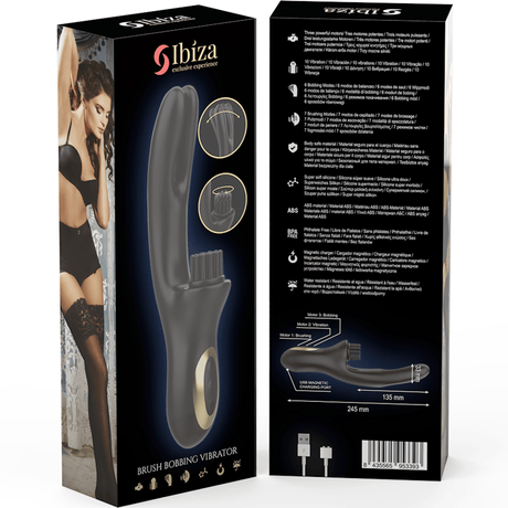 Vibrator Hi-Tech Rabitt Brushing Mehrzellen-Klitorial- und Doppelwellenvibrator
