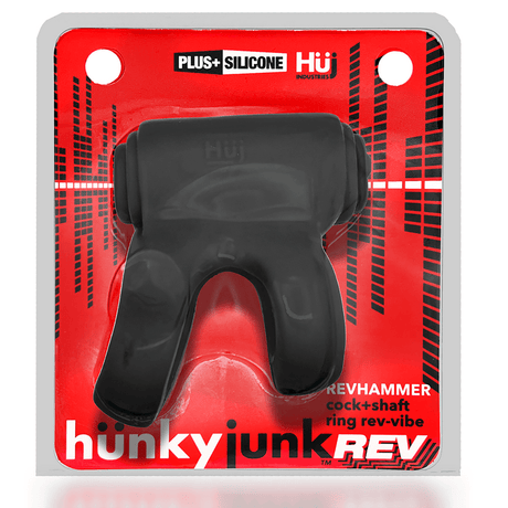 Vibrator Hunkyjunk Revhammer Penisring Silikon Schwarz 7,3 cm – Ansicht 2