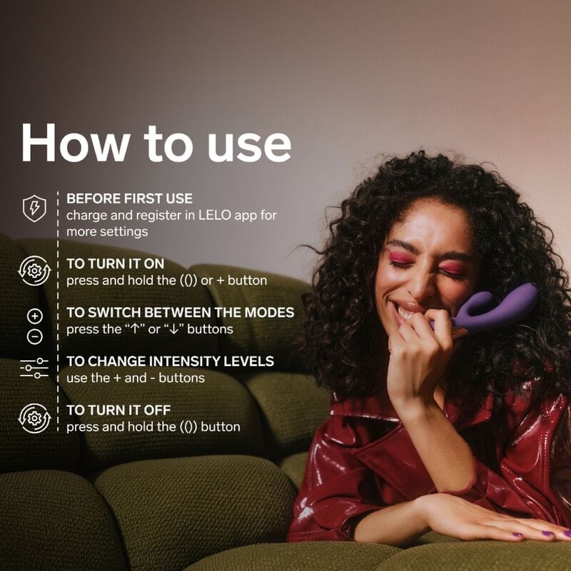 Vibrator Ina Thrust Rabbit mit Stoßfunktion Lila – Ansicht 7
