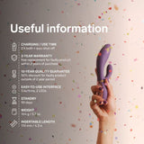Vibrator Ina Thrust Rabbit mit Stoßfunktion Lila – Ansicht 9