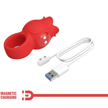 Vibrator Jae Rose Förmiger Fingervibrator 10 Vibrationen Rot