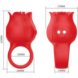 Vibrator Jae Rose Förmiger Fingervibrator 10 Vibrationen Rot