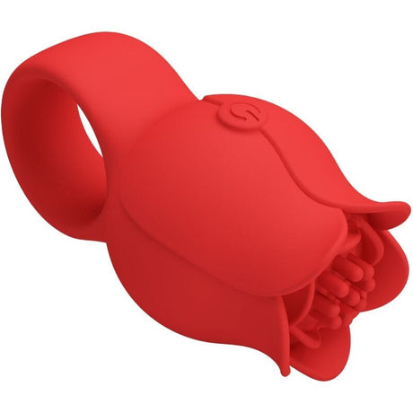 Vibrator Jae Rose Förmiger Fingervibrator 10 Vibrationen Rot
