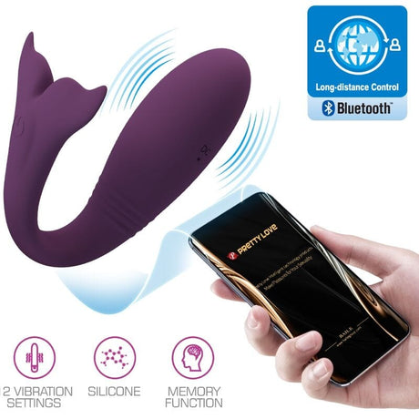 Vibrator Jayleen mit App-Fernbedienung Lila