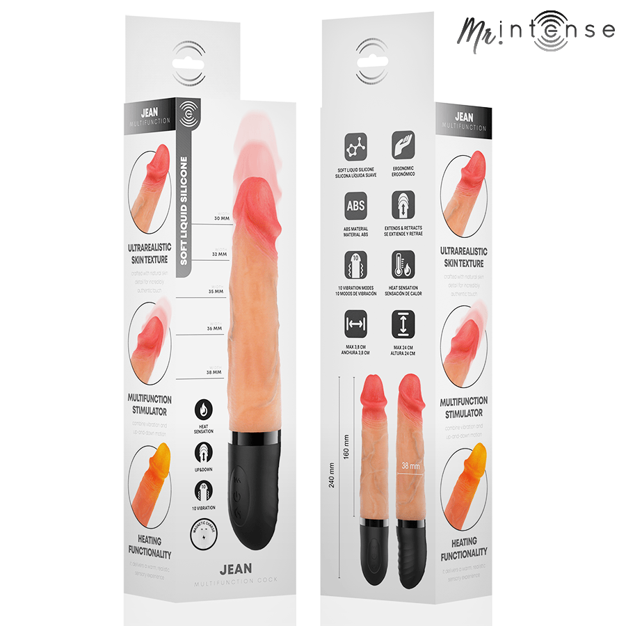 Vibrator Jean Up&Down aus Silikon mit Wärmefunktion 24 cm Ø 3,8 cm – Ansicht 7