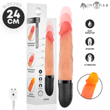 Vibrator Jean Up&Down aus Silikon mit Wärmefunktion 24 cm Ø 3,8 cm