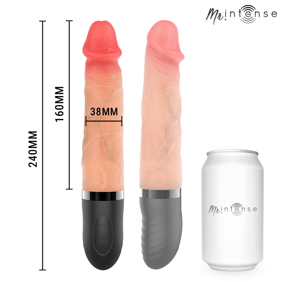 Vibrator Jean Up&Down aus Silikon mit Wärmefunktion 24 cm Ø 3,8 cm – Ansicht 5