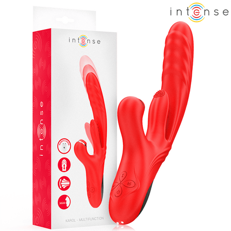 Vibrator Karol Multifunktionsvibrator Stoss & Stimulation & Stimulierende Wellen Rot
