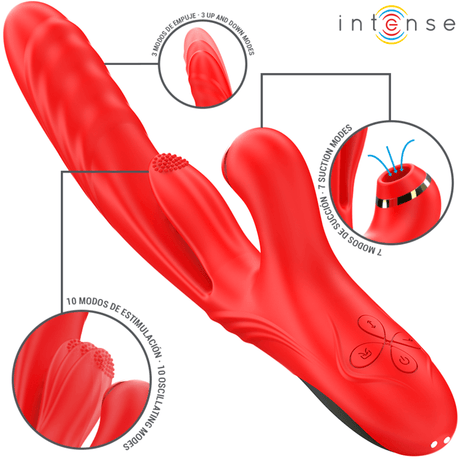 Vibrator Karol Multifunktionsvibrator Stoss & Stimulation & Stimulierende Wellen Rot