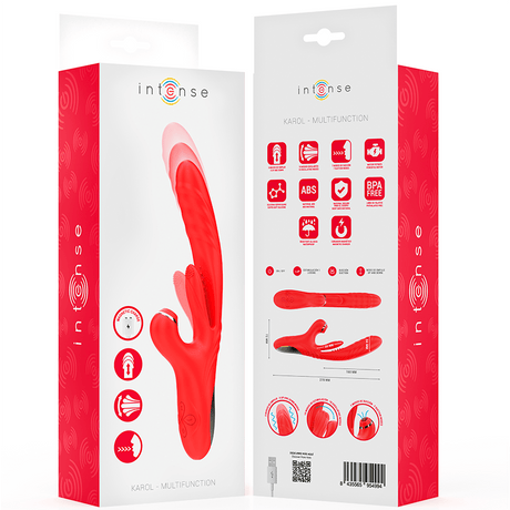Vibrator Karol Multifunktionsvibrator Stoss & Stimulation & Stimulierende Wellen Rot