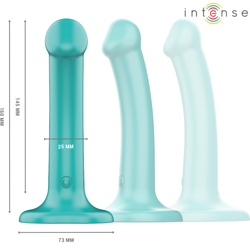Vibrator Katie mit Saugnäpfen 10 Vibrationen Blau Fernbedienung 16 x 3 cm