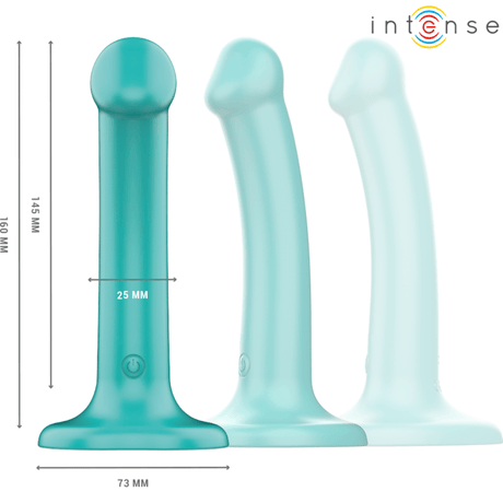 Vibrator Katie mit Saugnäpfen 10 Vibrationen Blau Fernbedienung 16 x 3 cm