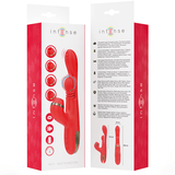 Vibrator Katy Multifunktions-Klitoris-Stimulator 4 Austauschbare Köpfe Rot