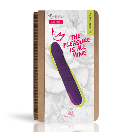 Vibrator Lancelot mit Stoßfunktion und rotierenden Perlen Violett 22 x 3,7 cm – Ansicht 3