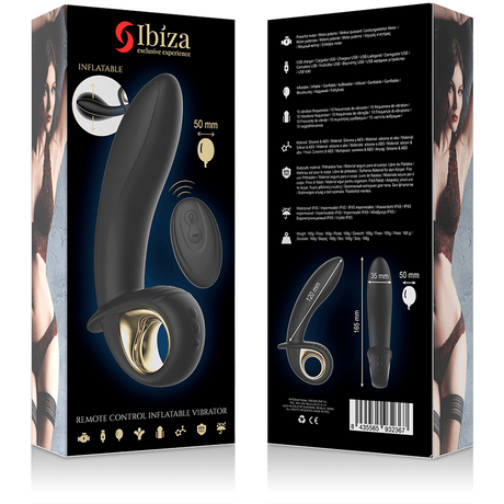 Vibrator Leistungsstarker Aufblasbarer Anal/Vaginal- mit Fernbedienung
