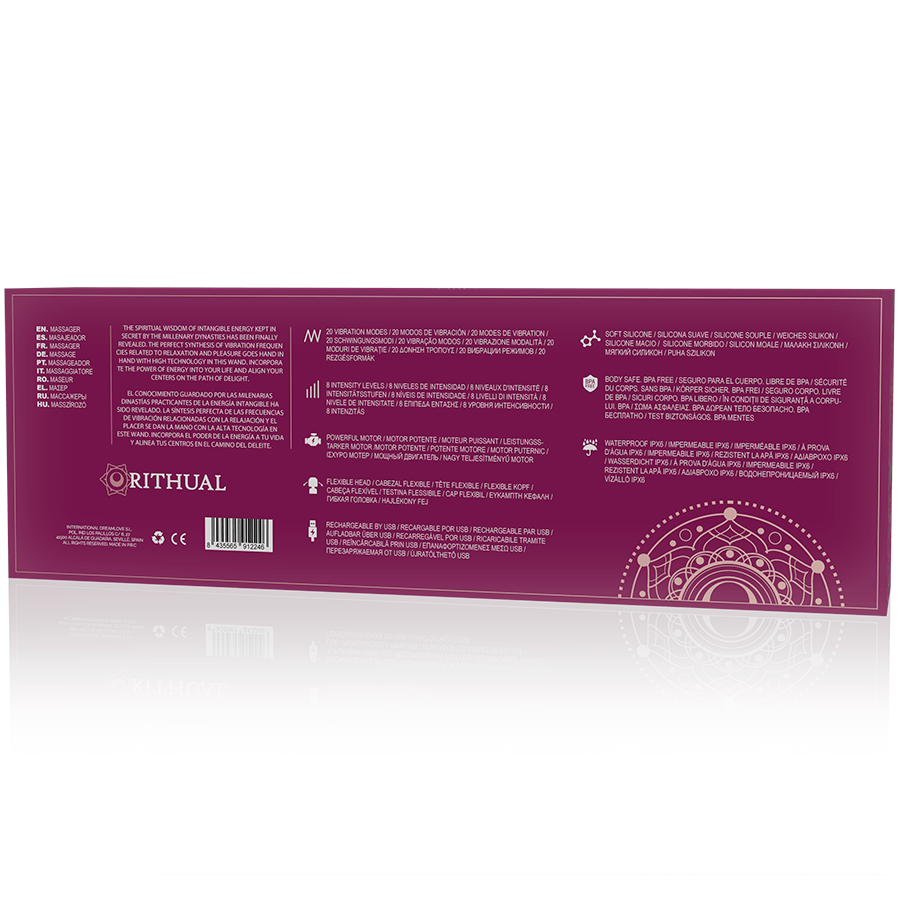 Vibrator Leistungsstarker wiederaufladbarer Akasha Wand 2.0 Orchidee – Ansicht 6