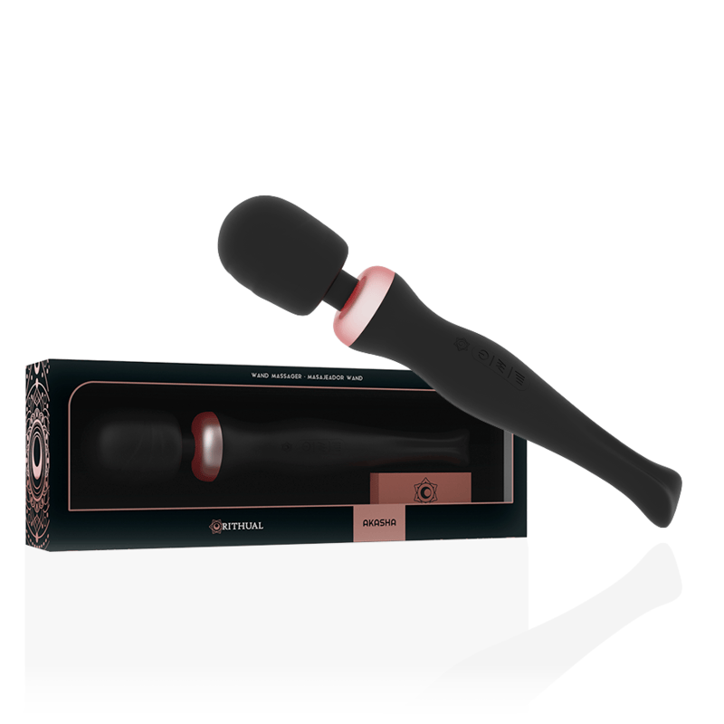 Vibrator Leistungsstarker wiederaufladbarer Akasha Wand 2.0 Schwarz – Ansicht 2