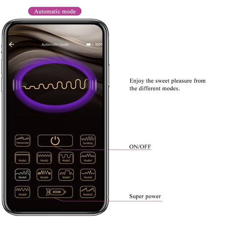 Vibrator Leviathan App-Gesteuerter Lila