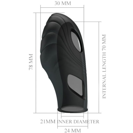 Vibrator Lich Silikon-Fingervibrator Schwarz