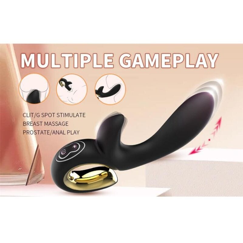 Vibrator Lulu Rabbit mit Stoßfunktion Schwarz – Ansicht 8