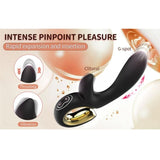 Vibrator Lulu Rabbit mit Stoßfunktion Schwarz – Ansicht 7