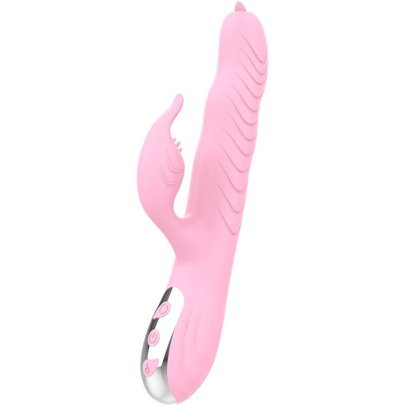 Vibrator Marcia- & Stoßender Doppelzunge-Wärmeeffekt Rosa