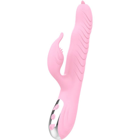 Vibrator Marcia- & Stoßender Doppelzunge-Wärmeeffekt Rosa